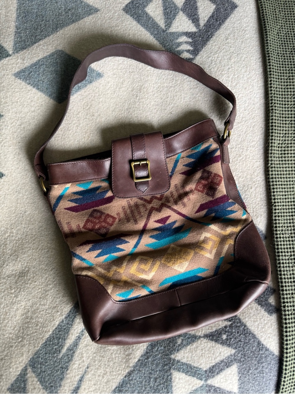 Pendleton Wool Leather Purse Shoulder Bag